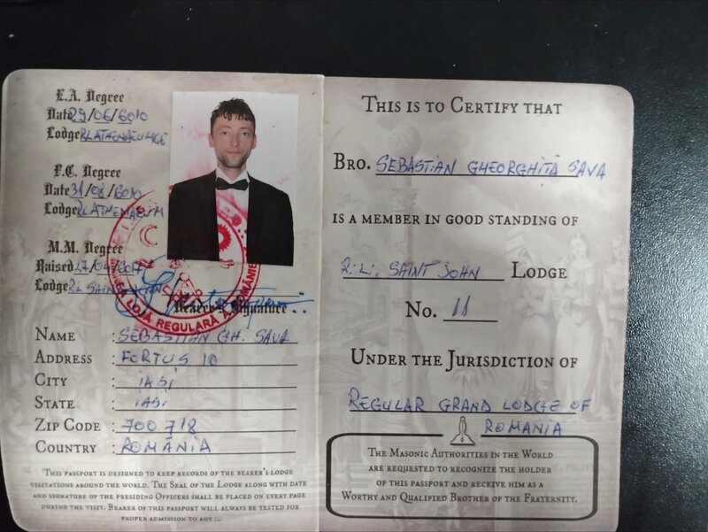 Sort masonic de colectie sau uz intern demnitari (loja albastra)